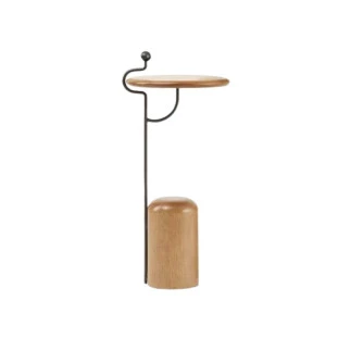 Mesa Lateral Órbita 63cm em Damasco-Corbelli- Padrão Capa Site- Decor Lumen