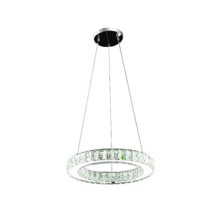 Lustre Pendente em Cristal LED 3em1 30W 40cm-NitroLux LTP005-PAdrão capa Site-Decor Lumen 