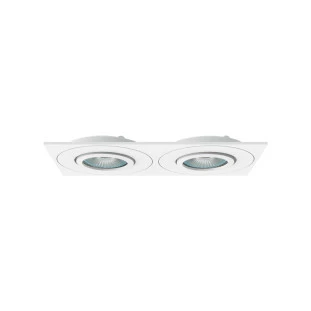 Spot de Embutir Duplo Face Plana Branco 2xAR70