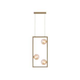 Pendente Orbit 3 Esferas Champagne 3xG9 Dourado - model 1