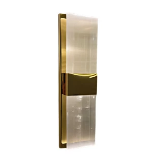 Arandela Dourado Alumínio e Cristal Rocha 4W - Linha Felsen - ROCHA-ARA-PL-2-DO - DNA Lustres - Capa -Decor Lumen