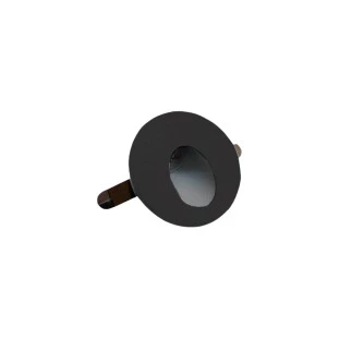 Mini Embutido Balizador de Parede Preto 0,75W 2700K - Interlight 3960-PM