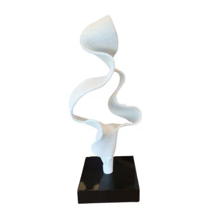 Escultura de Mesa Série Ciclus - Base Preta 80x20x20 - Decor Lumen 314