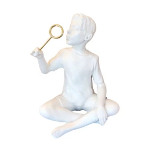 Escultura de Mesa Gael Bolhas 30x25x18