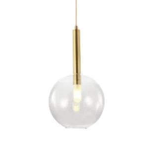Pendente Filó Metal Bronze e Vidro 1xG9 - Bella Iluminação