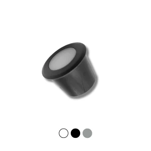 Mini Balizador Coin LED - 0.3W- 2700k Preto