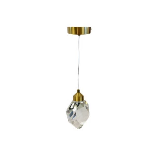 Luminária Pendente Metal e Cristal com LED Integrado 5W 3500K - Dinâmica Sindora