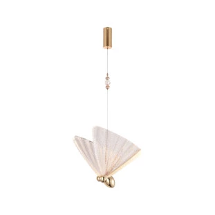 Pendente Borboleta Dourado Alumínio LED Integrado 6W 3000K