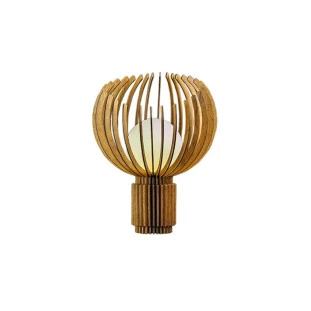 Abajur Pérola Ripado com Vidro - Decor Lumen