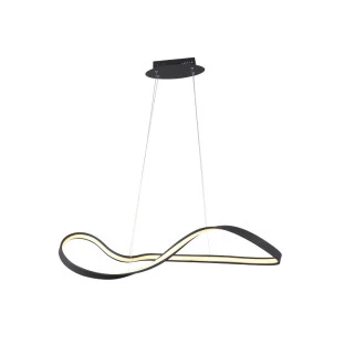 Pendente Flow Preto LED 30W Capa - Decor Lumen