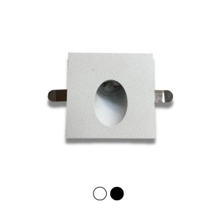 Frente Mini Embutido Balizador de Parede - Quadrado com LED Integrado 0,75W