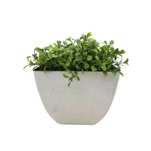 Cachepot Branco Acrílico