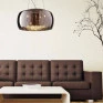 Sala com Pendente Plafon Marrom