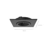 Spot de Embutir Face Plana 1x AR70 Preto com medidas 