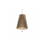 Pendente Cônico Lâmina Natural Com Cristais Ø20cm