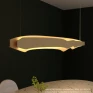 Pendente Horizon 180x19cm LED 83W 2700K Bivolt - Accord 1472.18 (18 Nogueira) Decor Lumen  ambiente instalado
