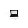 Refletor Led Preto com medidas 