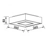 Plafon Metal e Acrílico New Chess Quadrado LED 3000K 26,5cm - New Line 510BT