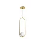 pendente fosco de globo branco