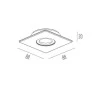 Spot Embutido Face Plana Dimensões 