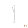 Pendente Orion Nano Tubo Preto 40cm - dim