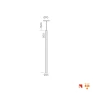 Pendente Orion Nano Tubo Preto 50cm - dim