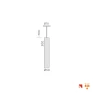 Pendente Orion Nano Tubo Preto 30cm - dim