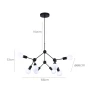 Pendente Cluster Metal 9xE27 Preto - model 3