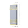 Arandela Branca Alumínio e Vidro 2xE27 Linha Flash 10x37cm - Ideal 987-BR - Dimensões - Decor Lumen
