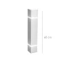 Arandela Tóquio Branca 2xHalopin 60cm - Acend 00196-Padrão Medidas- Decor Lumen
