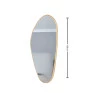 Espelho Prata Decorativo Forma Orgânica KENAN c/ Moldura Madeira LED (BRANCO QUENTE) 160cm- Fuzimoto -PAdrão medidas Decor Lumen 