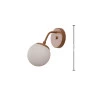 Arandela Pipoca Dourada C/Globo Branco 1xG9 21cm-Usina 16741-1 -Padrão Medidas Site-Decor Lumen