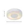 Plafon DONNA Sobrepor Aluminio Branco 2xE27 Ø33cm- Usina 4090/3-Padrão Medidas-Site-Decor Lumen 