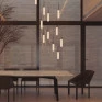 Pendente Bambu PT vidro e metal por Waldir Junior 1xG9 51cm - USINA 16065/15-Padrão ambientação- Decor Lumen 