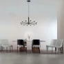Pendente Gino Preto Alumínio e Acrílico por Waldir Junior 12xG9 45cm - USINA 51055-12 - Padrão Site Ambientada - Decor Lumen