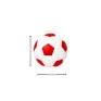 Luminária Infantil Bola De Futebol Branco E Vermelho 1xE27 (dimensões)-Decor Lumen 