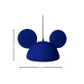Luminária Pendente Orelha Mickey Azul (Dimensões)- Decor Lumen