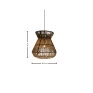 Pendente natural Beje Sisal (Dimensões)-Decor Lumen 
