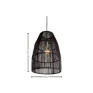 Pendente Sisal Preto 40cm (Dimensões) -Decor Lumen