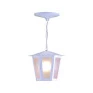 Pendente de Teto Externa Colonial Branco Sextavado E27 34cm- Ideal - Padrão Capa Site - Decor Lumen