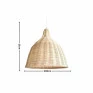 Pendente em Bambu cinderella(Dimensões) -Decor Lumen
