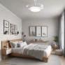 Ventilador Branco Led 30w 3000lm Multitemperatura Air Plus Pá transparente Bivolt -OPUS (ambientada)