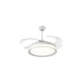 Ventilador Branco Led 30w 3000lm Multitemperatura Air Plus Pá transparente Bivolt -OPUS