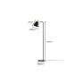 Abajur de Coluna PETTI Preto/Dourado 1xE27 - Dimensões Decor Lumen