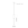 Pendente Alumínio e Cristal Rocha GU10 5w Linha Felsen - Dimensões - Decor Lumen