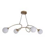 Pendente Vidro e Metal Dourado/Opalino 4-G9 25w Linha Alata - Capa - Decor Lumen