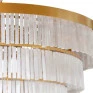 Pendente Dourado Alumínio e Cristal Rocha 27XE-14 Linha Felsen - ROCHA-120 - DNA Lustres - Detalhe - Decor Lumen