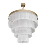 Pendente Dourado Alumínio e Cristal Rocha 16XE-14 - Linha Felsen - ROCHA-80 - DNA Lustres - Capa -Decor Lumen