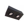Plafon de Sobrepor Preto 2x Ar111 - Rioprelustres