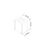 Arandela Kasse Quadrada Preto 12cm - Metaldomado 5376.23 dimensão